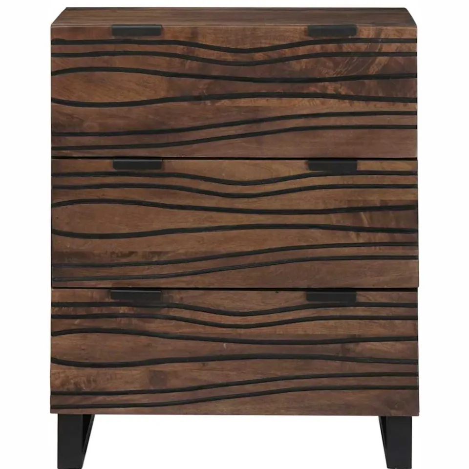 vidaXL Dressoir Bruin 60 x 33,5 x 75 cm Massief mangohout, foto 3