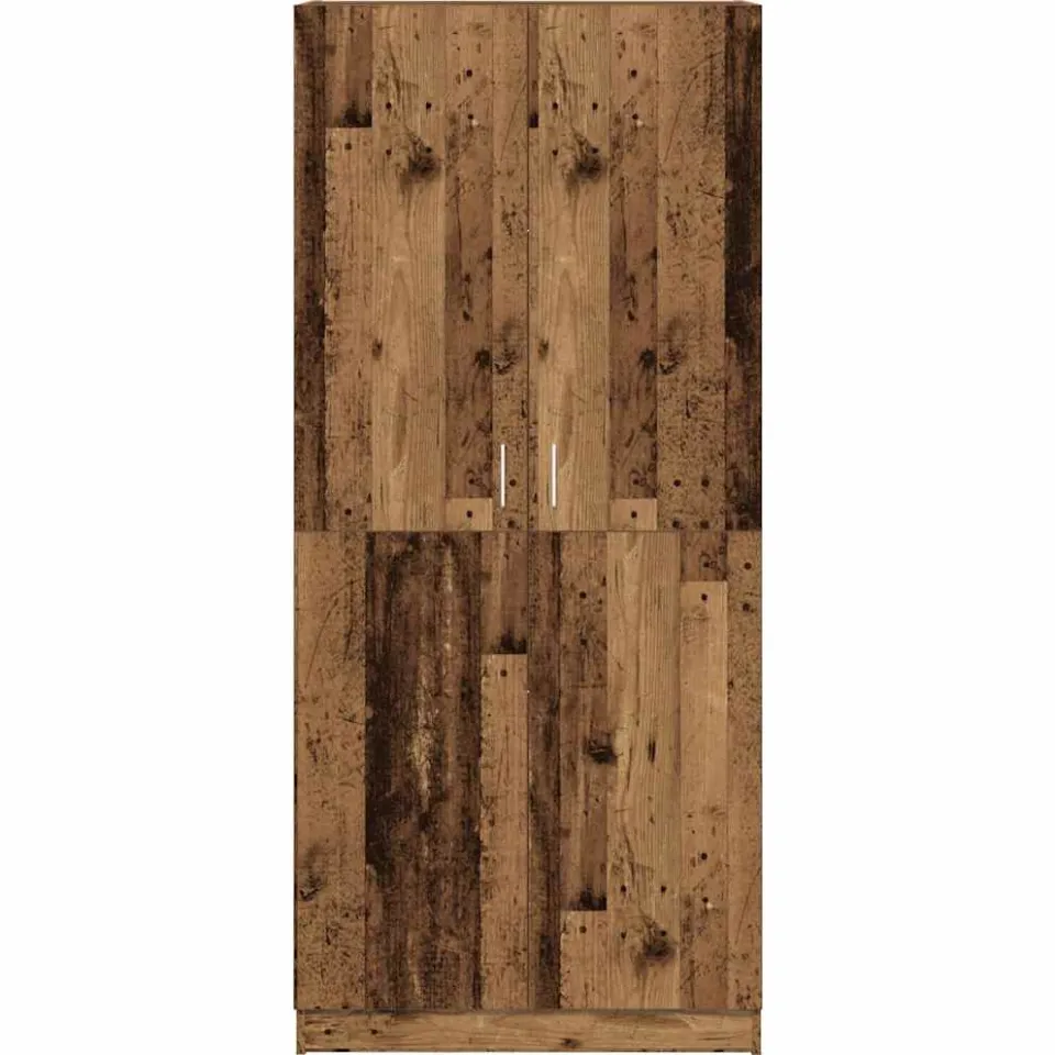vidaXL Kledingkast 90x52x200 cm bewerkt hout oud houtkleurig Bruin