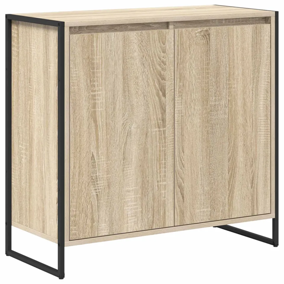 vidaXL Bijzetkast Sonoma Eiken 79 x 36 x 75 cm Bewerkt hout, foto 3