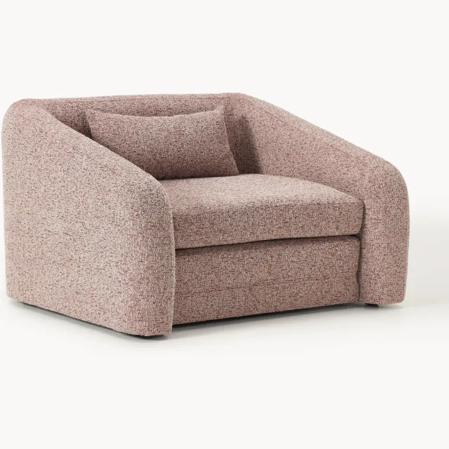 Westwing Collection Bouclé slaapbank Eliot Wijnrood