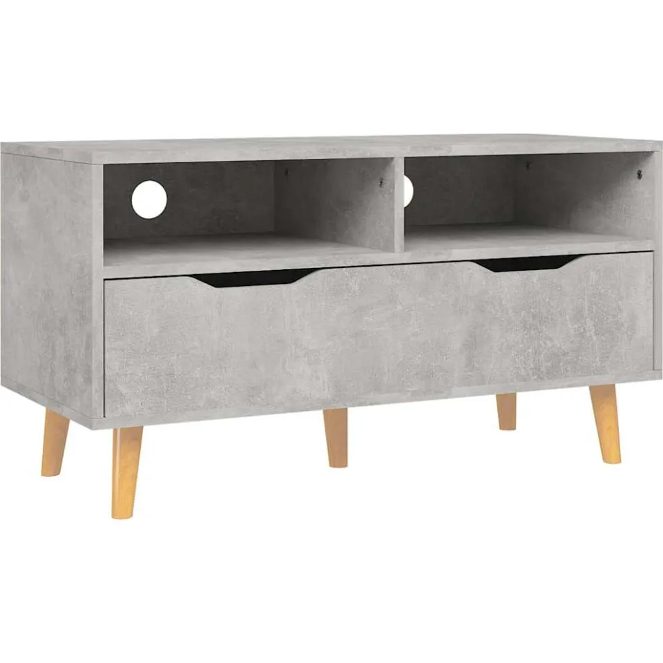 vidaXL Tv-meubel 90x40x48,5 cm bewerkt hout betongrijs grijs, foto 3