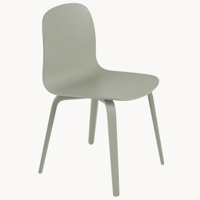 Muuto Houten eetkamerstoel Visu Lichtgroen