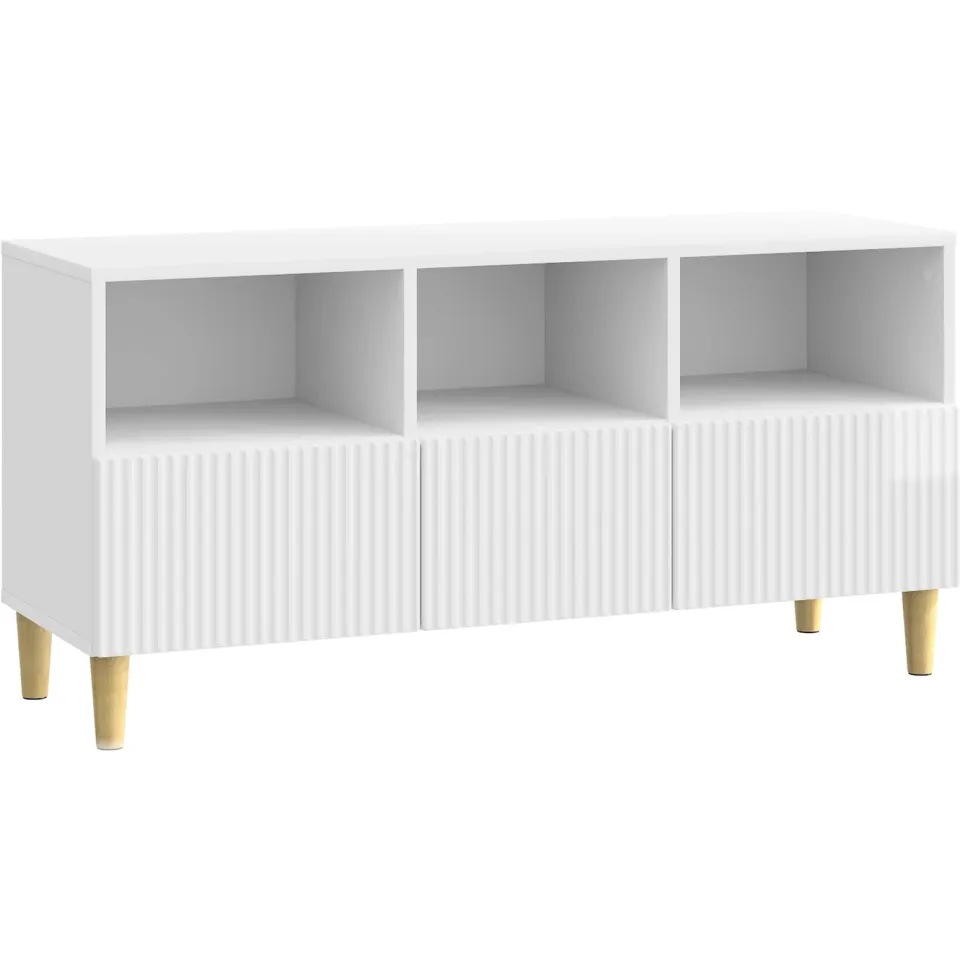 vidaXL TV-kast 102 x 34,5 x 50 cm Hoogglans Wit Bewerkt hout, foto 3
