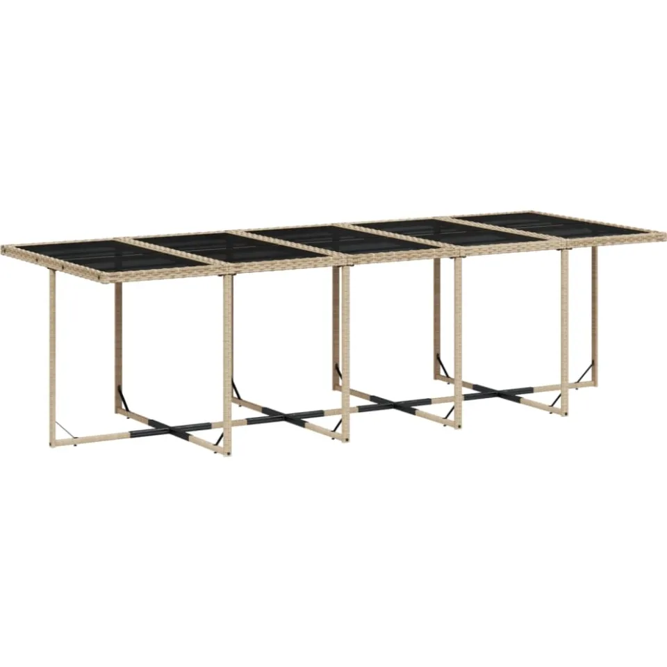 vidaXL 13-delige Tuinset met kussens poly rattan beige, foto 3