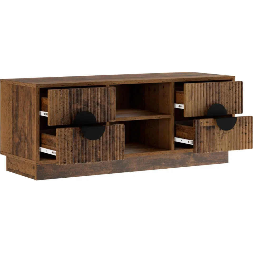 vidaXL Tv-meubel VENRAY 101 x 36,5 x 40 cm Oud hout bruin, foto 2