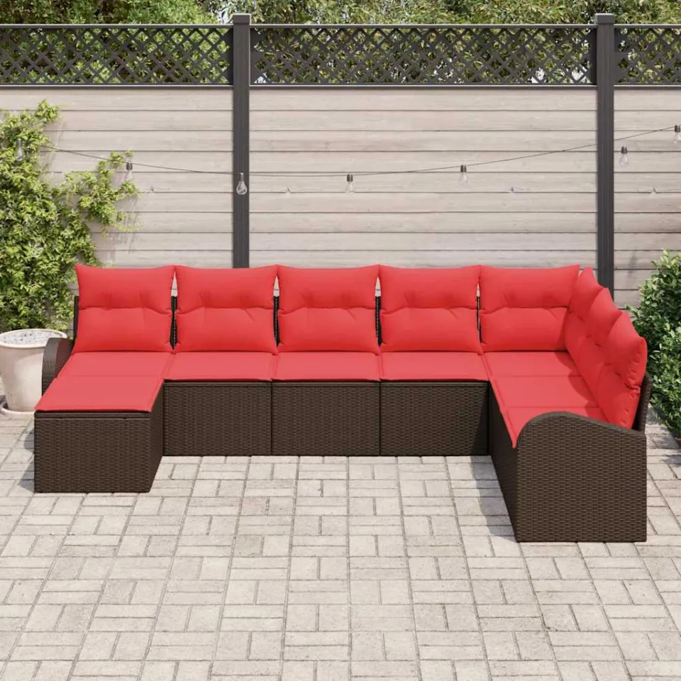 vidaXL Tuin Sofa Set 8 st Bruin [Synthetisch]: Poly Rattan, foto 3