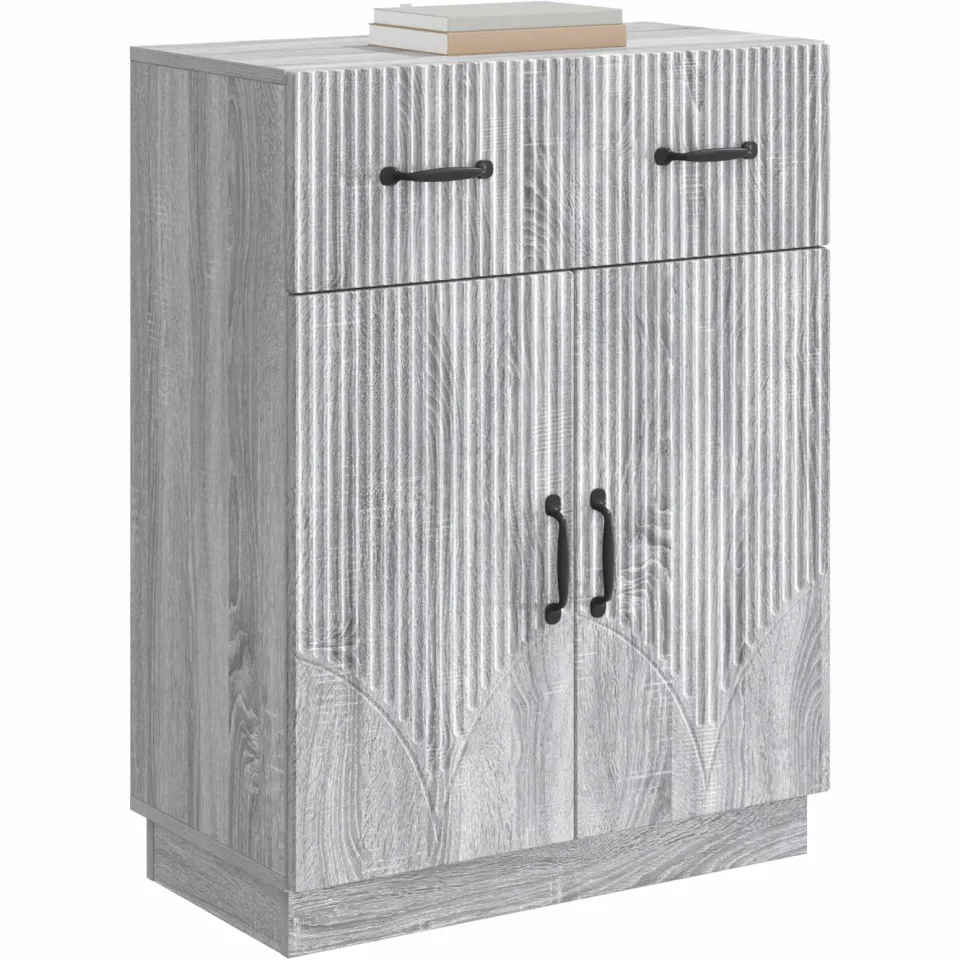 vidaXL Dressoir met lade Grijs sonoma 66 x 34,5 x 87 cm Bewerkt hout