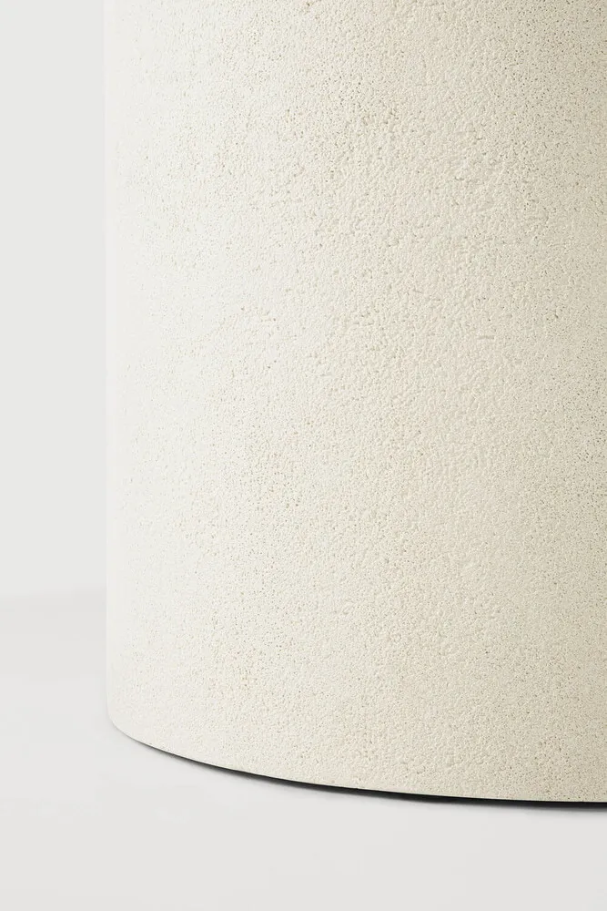 Ethnicraft Ronde Eettafel 'Elements' Microcement, 125cm, kleur Off White, foto 5