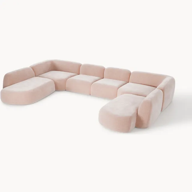 Westwing Collection XL modulaire bank Wolke Roze