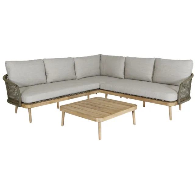 Happy Rhino Loungeset Cattien - 233 x 233 x 65 cm - Grijs - Tuinset