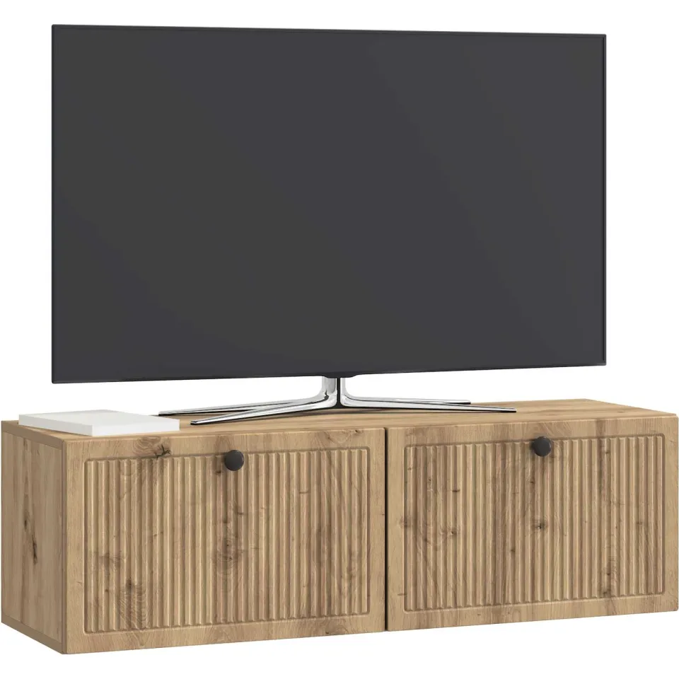 vidaXL Wandbeugel TV-kast 98 x 31 x 30 cm Artisanaal eiken Bruin