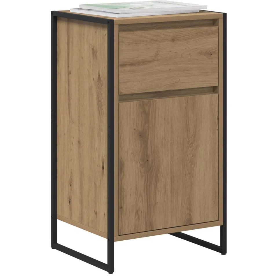 vidaXL Dressoir Artisanaal eiken 43 x 36 x 75,5 cm Bewerkt hout Bruin