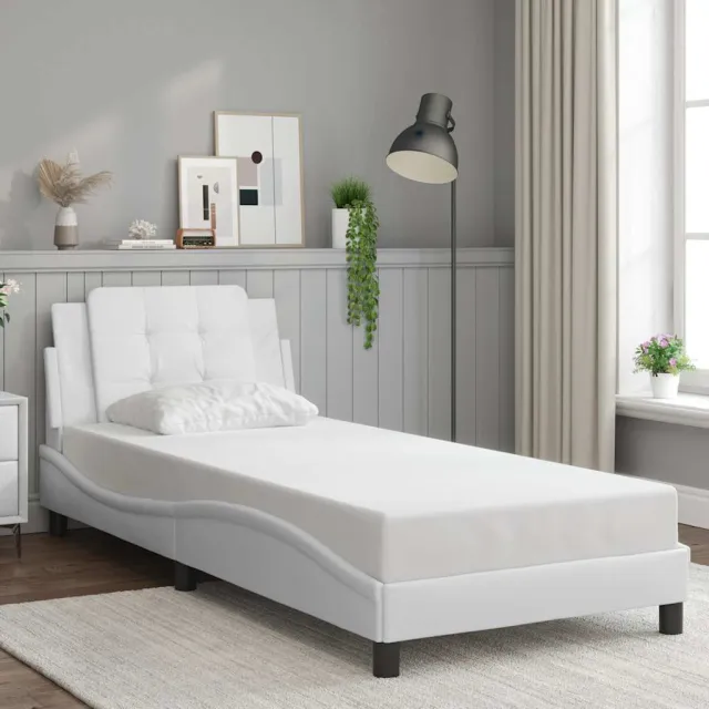 vidaXL Bedframe zonder matras "Zadar" kunstleer wit 100x200 cm