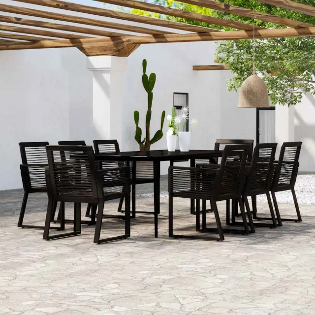 vidaXL 9-delige Tuinset zwart, foto 2