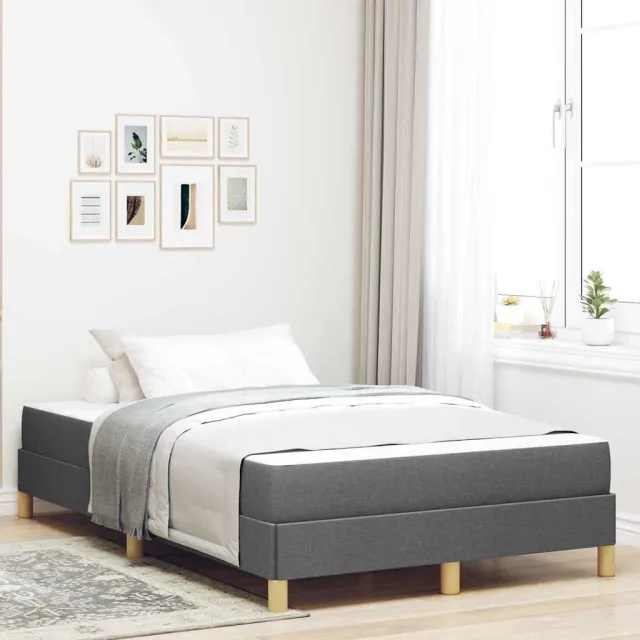 vidaXL Boxspringbed met matras Donkergrijs 120 x 200 cm Stof