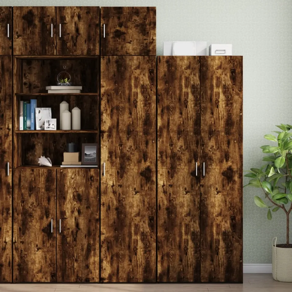 vidaXL Wandkast 45x42,5x40 cm bewerkt hout gerookt eikenkleurig, foto 2