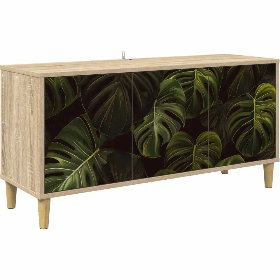 vidaXL Tv-meubel ELBURG 102 x 33 x 50 cm Sonoma Bewerkt hout bruin, foto 3
