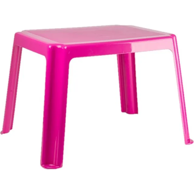 PLASTICFORTE Kunststof kindertafel roze 55 x 66 x 43 cm - Kindertafel buiten - Bijzettafel Fuchsia