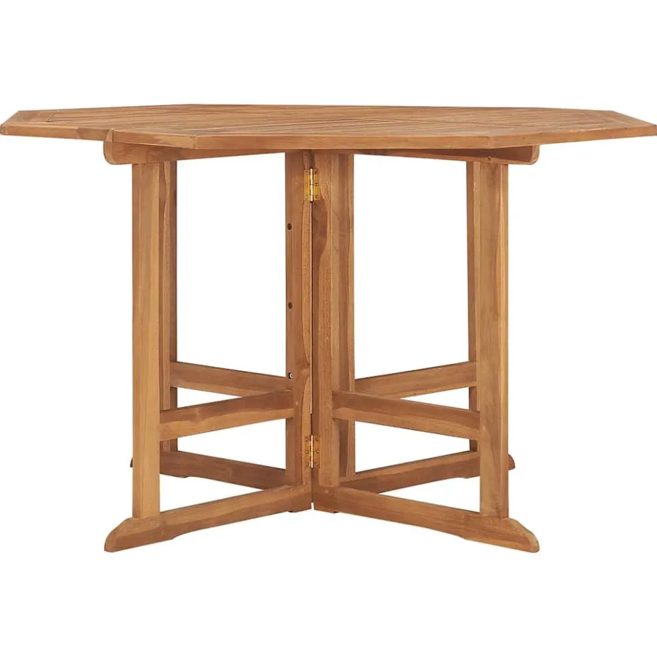 vidaXL Tuintafel inklapbaar 110x110x75 cm massief teakhout bruin