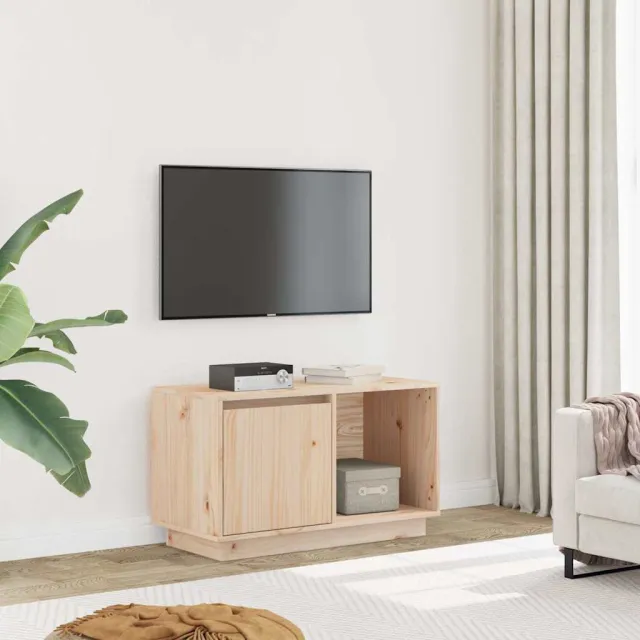 vidaXL Tv-meubel 74x35x44 cm massief grenenhout bruin