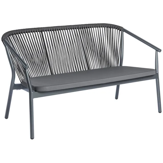Vega Outdoor sofa Calvo 3-zits; 140x75x78 cm (BxDxH); zitting antraciet, frame antraciet