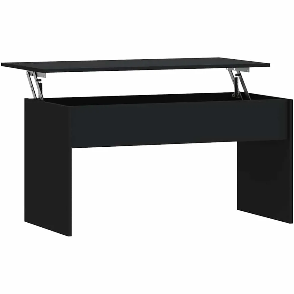 vidaXL Salontafel 102x50,5x52,5 cm bewerkt hout zwart, foto 2