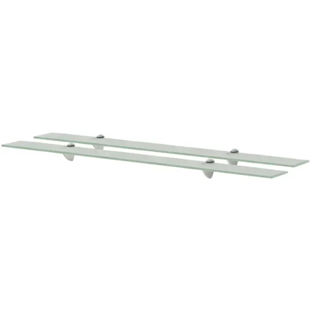 vidaXL Schappen zwevend 2 st 100x20 cm 8 mm glas Transparent