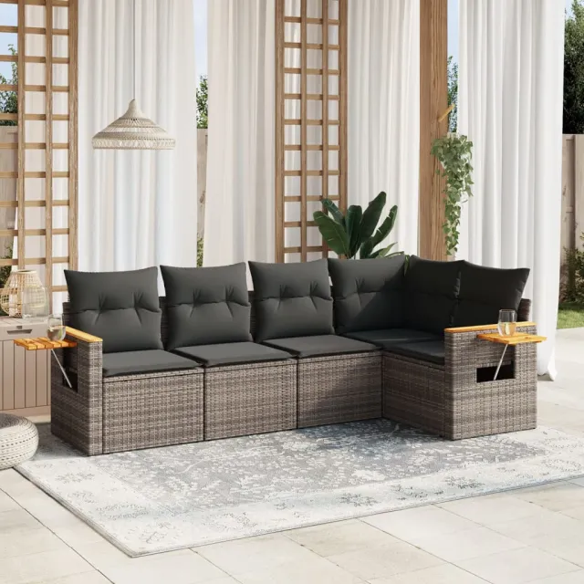 vidaXL Patio Sofa Set 5-zits Grey, foto 2
