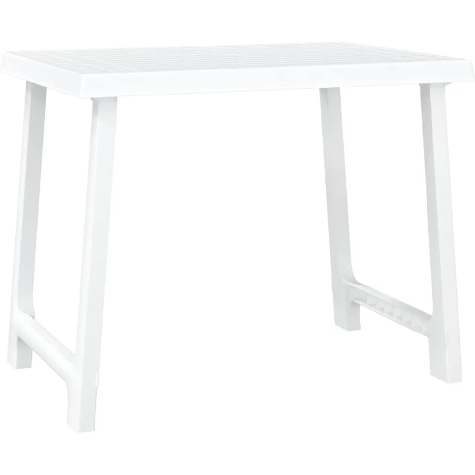 vidaXL Campingtafel hout-look 79x56x64 cm PP wit, foto 3