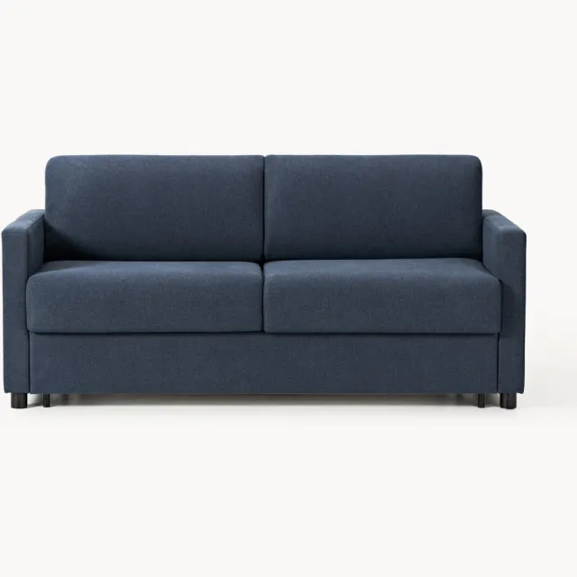 Westwing Collection Slaapbank Morgan met matras (2-zits) Blauw