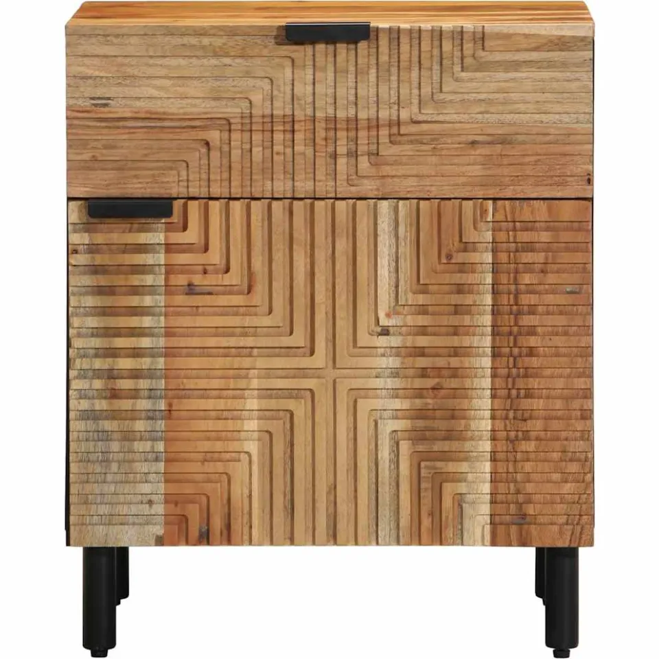 vidaXL Bed kast Bruin 50 x 33 x 60 cm Massief Acaciahout, foto 4