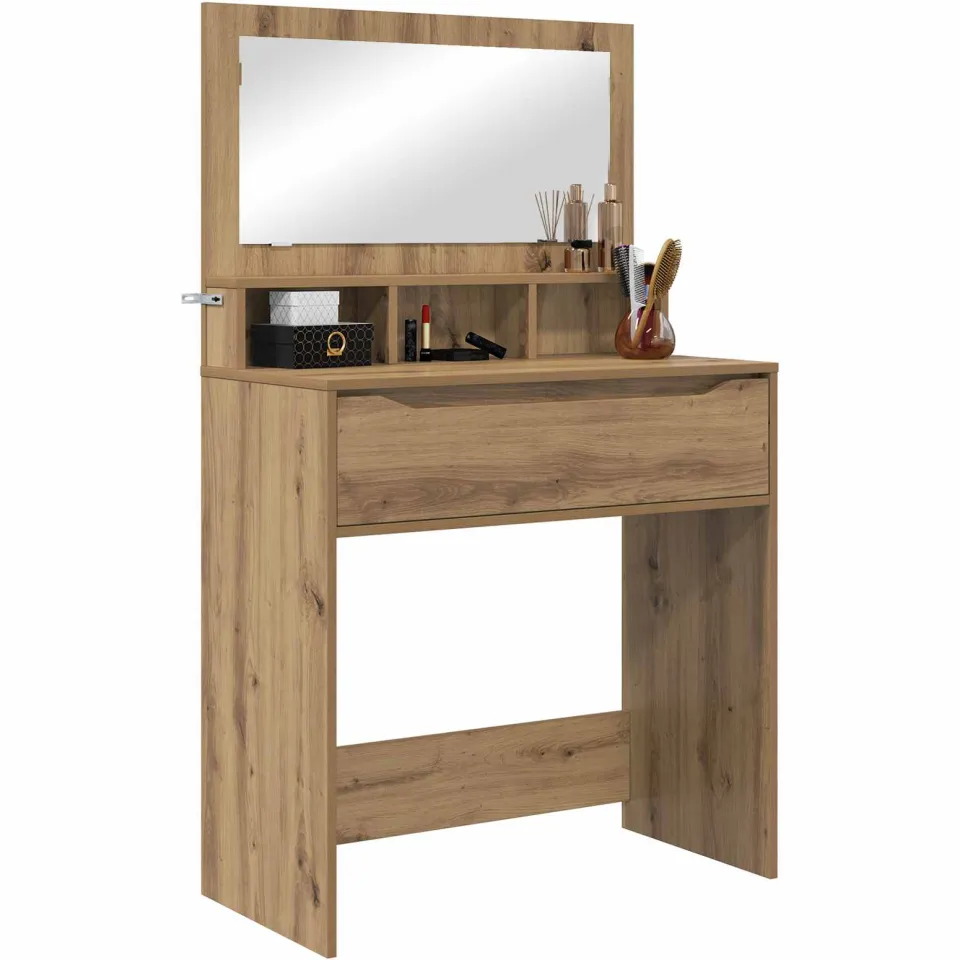 vidaXL Slaapkamer Kaptafels Artisan Eiken 80 x 39,6 x 135 cm Bruin