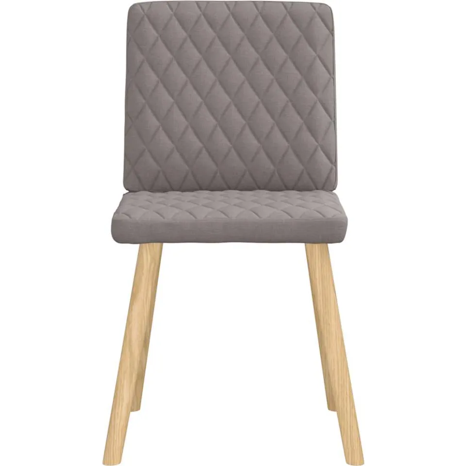 vidaXL Eetkamerstoelen 6 st stof taupe, foto 4