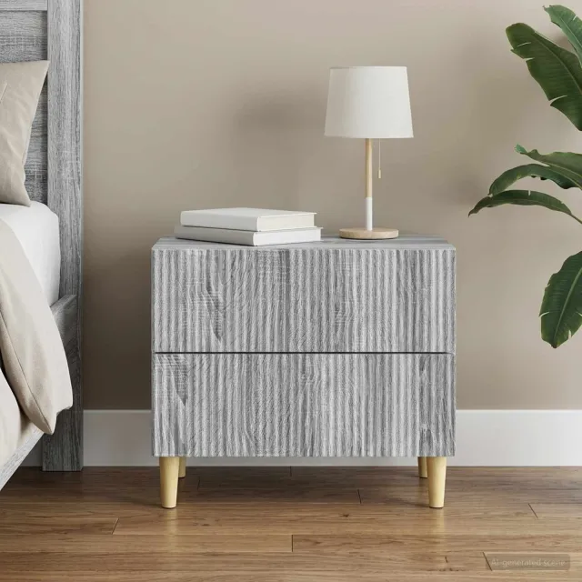 vidaXL Nachtkastje Grijs sonoma 62 x 34,5 x 48 cm Bewerkt hout