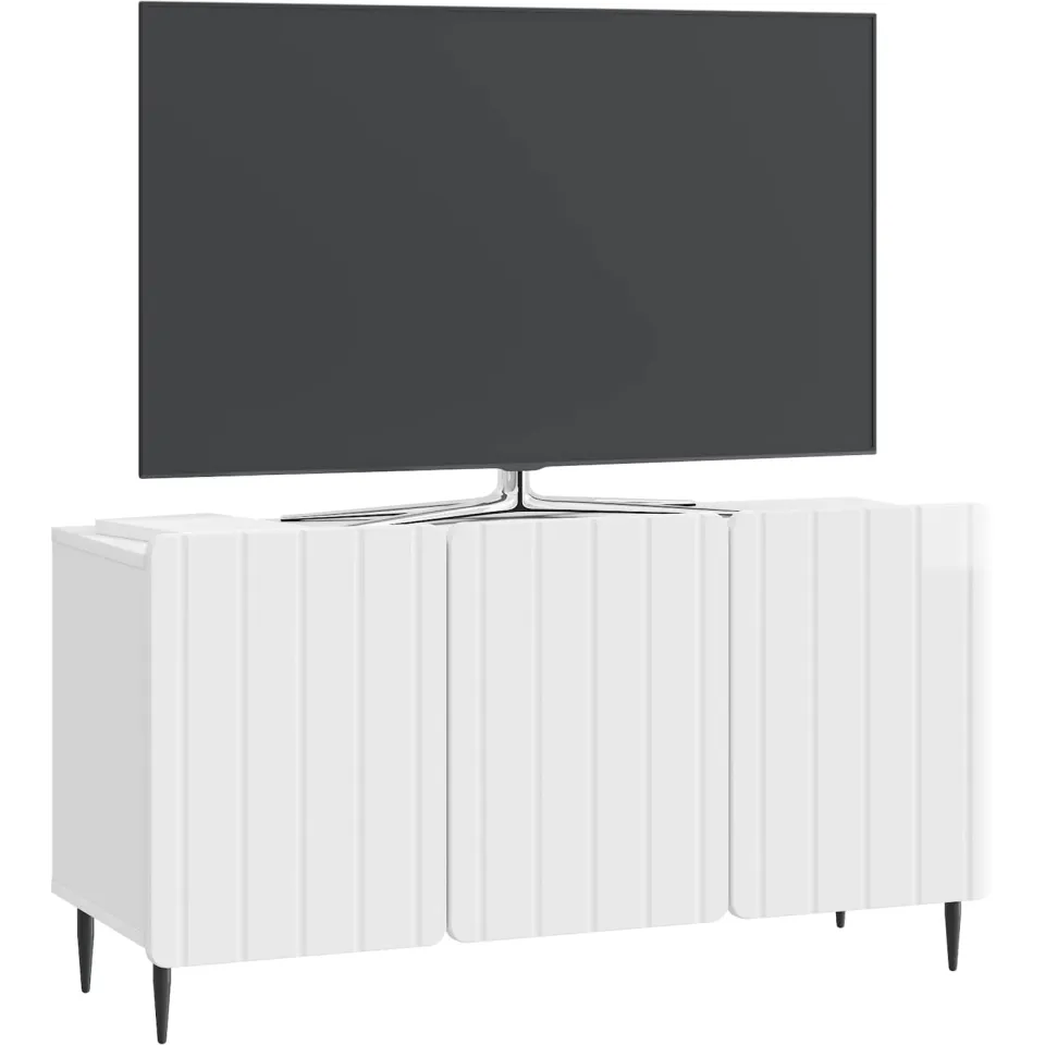 vidaXL TV-kast 99 x 34,5 x 52 cm Hoogglans Wit Bewerkt hout
