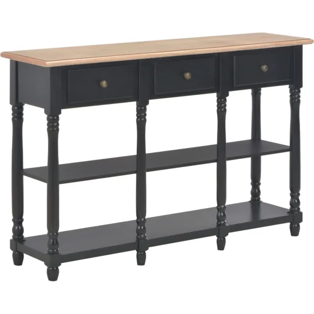 vidaXL Wandtafel - 110x30x76 - cm - bewerkt - hout Naturel