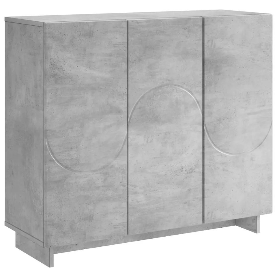 vidaXL Dressoir Betongrijs 85,5 x 31 x 75 cm Bewerkt hout grijs, foto 3