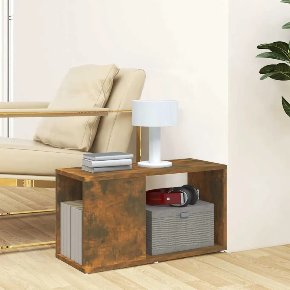 vidaXL Tv-meubel 60x24x32 cm bewerkt hout gerookt eikenkleurig, foto 2