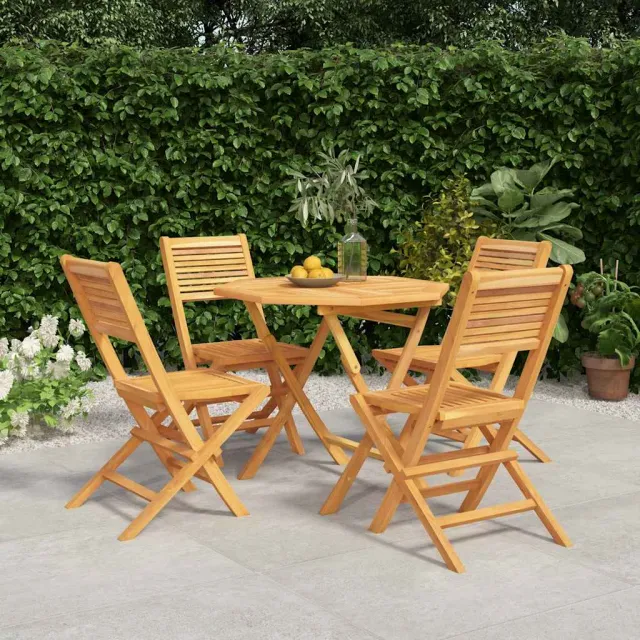 vidaXL 5-delige Tuinset massief teakhout bruin, foto 2