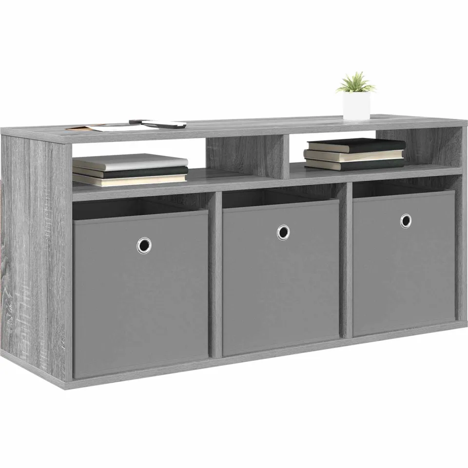 vidaXL Laagkast 102 x 32 x 48,5 cm Grijs Sonoma