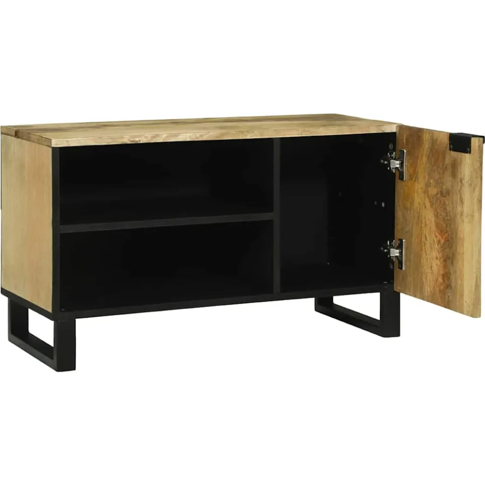 vidaXL TV Eenheden 80 x 33 x 46 cm Bruin Bewerkt hout, foto 2