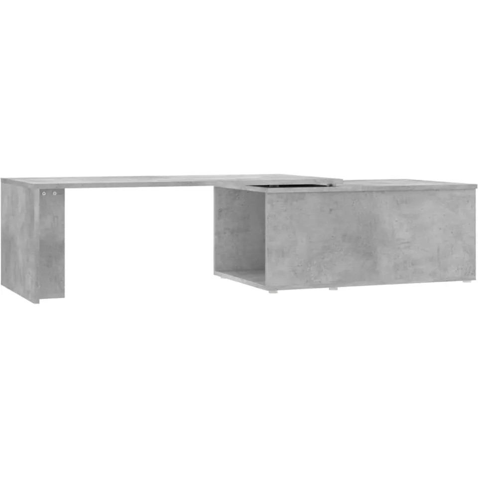 vidaXL Salontafel 150x50x35 cm bewerkt hout betongrijs