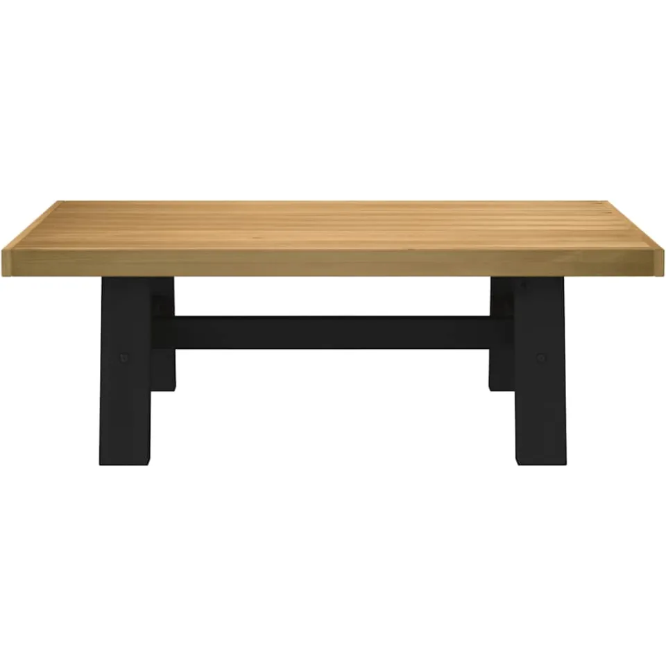 vidaXL Salontafel NOAIN A-vormige poten 120x60x40 cm massief hout Bruin