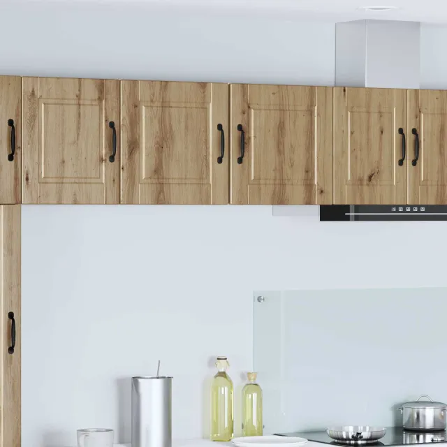 vidaXL Wandkast PORTO Artisanaal eiken 40 x 31 x 40 cm Bewerkt hout Bruin