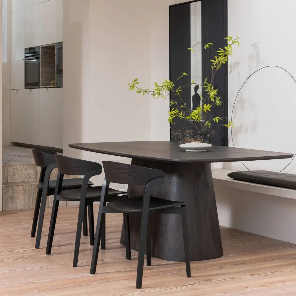 WOOOD Leah Eettafel - MDF - Donkerbruin - 76x200x105, foto 3