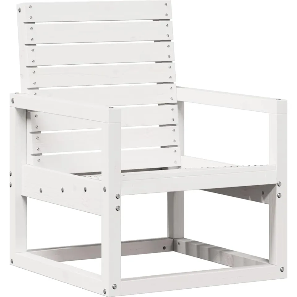 vidaXL 3-delige Loungeset massief grenenhout wit, foto 3