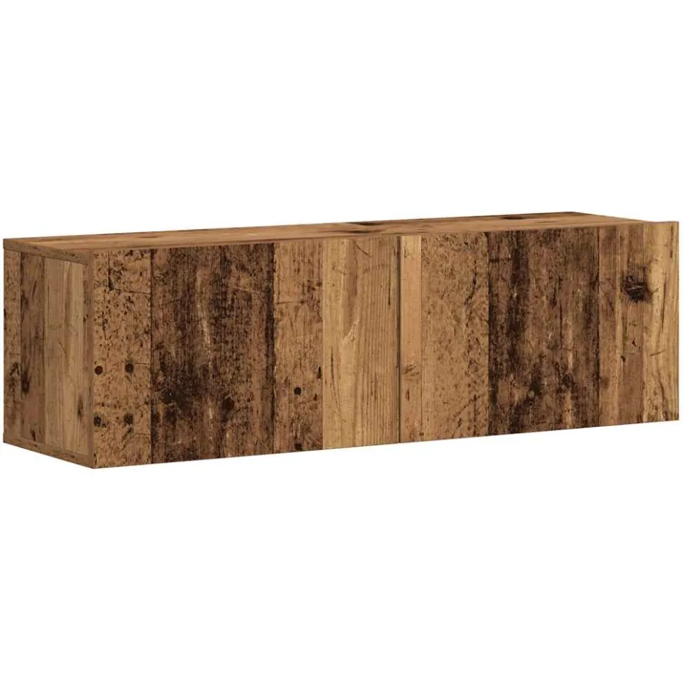 vidaXL Tv-wandkasten 3 st bewerkt hout oud houtkleurig bruin, foto 3
