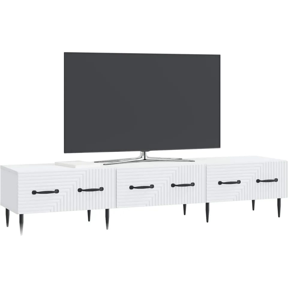 vidaXL TV-kast met lade Wit 147 x 34,5 x 30 cm Bewerkt hout