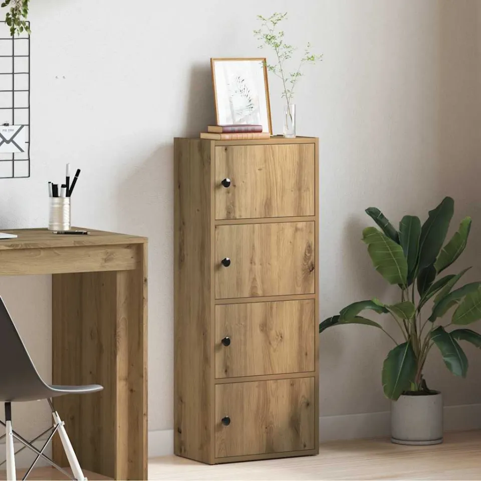 vidaXL Boekenkast 40x24x102 cm bewerkt hout artisanaal eikenkleurig, foto 2