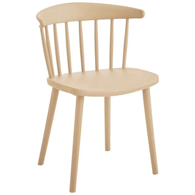 Leitmotiv Stoel Viejo - Warmgrijs - 57x44x75cm - Set van 4 - Modern - Woonkamer - Slaapkamer Crème